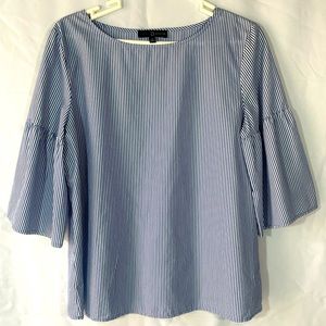Fred David Women’s Blue striped Blouse Size Medium